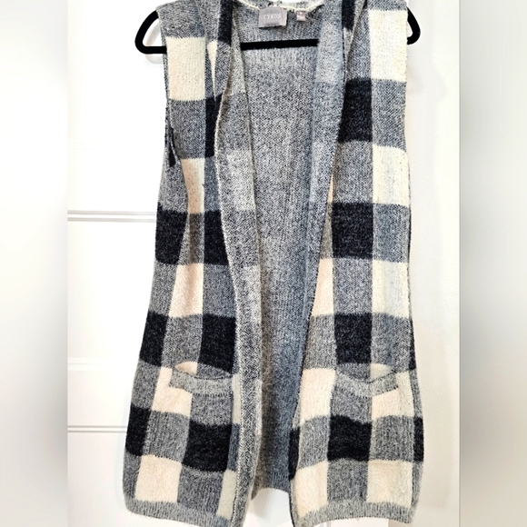 Cyrus Women's Sleeveless Long Cardigan with Hood Sz Medium - Picture 8 of 8